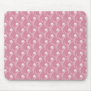 Alfombrilla De Ratón Soft Pink Fancy Swirls Mousepad