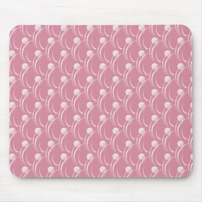 Alfombrilla De Ratón Soft Pink Fancy Swirls Mousepad (Frente)