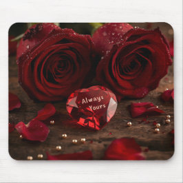 Alfombrilla De Ratón Soft Red Rose Romantic Valentine Office Mousepad