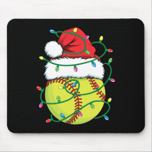 Alfombrilla De Ratón Softball Con Hombres De Santa Sombreros Niños Navi