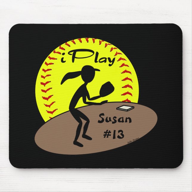 Alfombrilla De Ratón Softball Mousepad de Fastpitch (Frente)