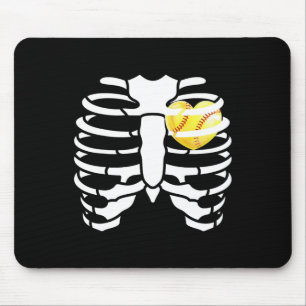 Alfombrilla De Ratón Softll Heart Inside Ribs Skeleton Halloween Costum