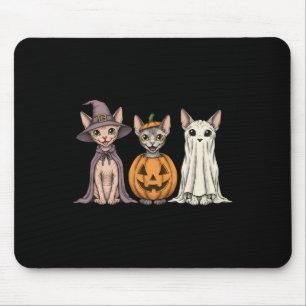 Alfombrilla De Ratón Soky Ghost Sphynx Cat Lover Pumpkin Halloween Larg