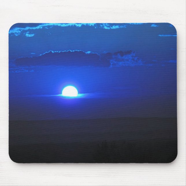 Alfombrilla De Ratón Sol en las nubes (azul) (Frente)