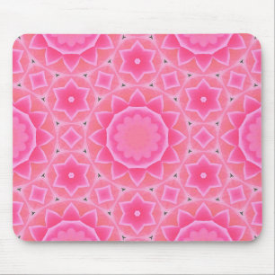 Alfombrilla De Ratón Sol rosa y estrellas papel de mosaico de niñas beb