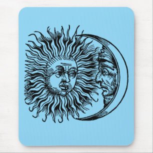 Alfombrilla De Ratón Sol y luna medievales