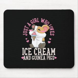 Alfombrilla De Ratón Solamente Un Chica Que Ama El Helado Y Los Cerdos