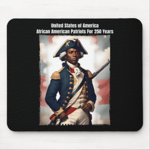 Alfombrilla De Ratón Soldado patriota afroamericano de la Guerra de la