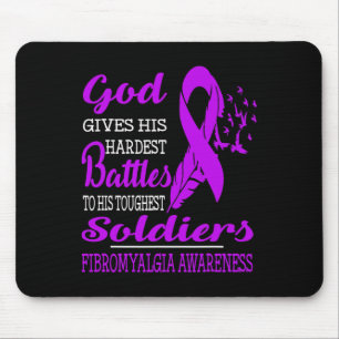 Alfombrilla De Ratón Soldados más duros - Conciencia sobre la fibromial