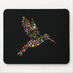 Alfombrilla De Ratón Sólida Hummingbird floral antiTrump mensaje oculto