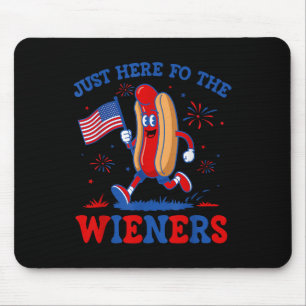 Alfombrilla De Ratón Solo Aquí Por Las Salchichas Divertido Hot Dog 4 D