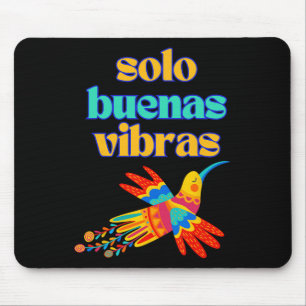 Alfombrilla De Ratón Solo Buenas Vibras - Positive Español Colorido Mex