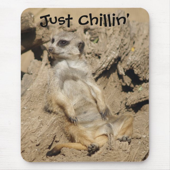 Alfombrilla De Ratón Solo Chillin' Meerkat Photo Mouse Pad (Frente)