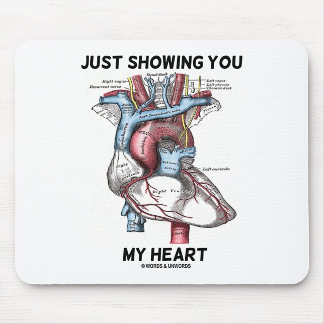 Alfombrilla De Ratón Sólo mostrándote mi corazón (Corazón Anatómico) (Frente)