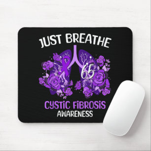 Alfombrilla De Ratón Solo Respira Conciencia de Fibrosis Quística