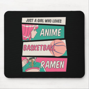 Alfombrilla De Ratón Solo un Chica que ama a Anime Bysketbyll Ramen Kaw