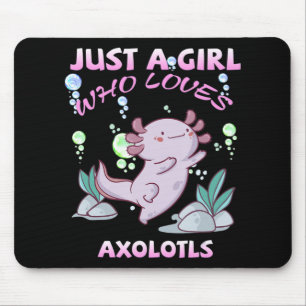 Alfombrilla De Ratón Solo un Chica que ama a Axolotls Anime Kawaii Gift