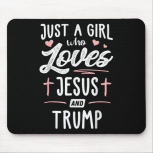 Alfombrilla De Ratón Sólo Un Chica Que Ama A Jesús Y A Los Navidades Tr
