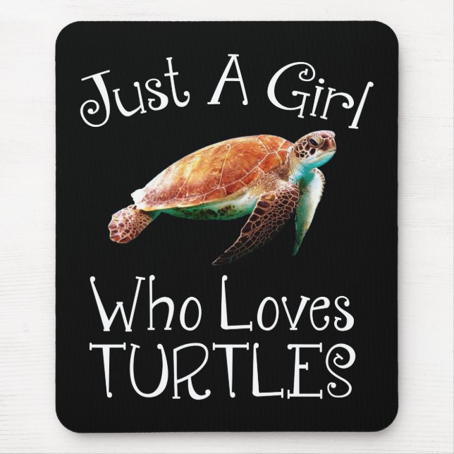Alfombrilla De Ratón Sólo un Chica que ama a las tortugas (Frente)