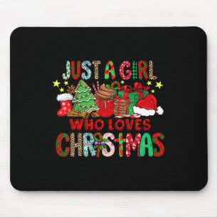 Alfombrilla De Ratón Sólo un Chica que ama a los Navidades del Hot Coco