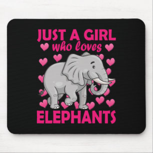 Alfombrilla De Ratón Sólo un Chica que ama la conicidad de los elefante