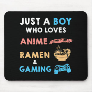 Alfombrilla De Ratón Solo un chico que ama a Anime Ramen y a la diversi