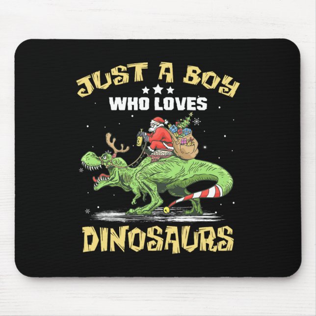 Alfombrilla De Ratón Solo un chico que ama a los dinosaurios Feliz Navi (Frente)