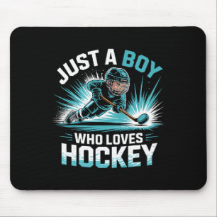 Alfombrilla De Ratón Solo un chico que ama el hockey _1