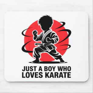Alfombrilla De Ratón Solo un chico que ama el karate Artes marciales Ka