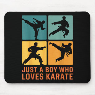 Alfombrilla De Ratón Solo un chico que ama el karate artes marciales ka