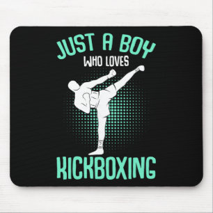 Alfombrilla De Ratón Solo un chico que ama el kickboxing Kickboxer Kids