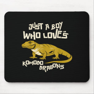 Alfombrilla De Ratón Solo un chico que ama los dragones de Komodo repti