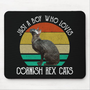 Alfombrilla De Ratón Solo un chico que ama los gatos Cornish Rex