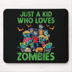 Alfombrilla De Ratón Solo un niño que ama a los zombis Halloween