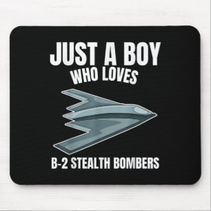 Alfombrilla De Ratón Solo Un Niño Que Ama El Avión Stealth De Bomberos 