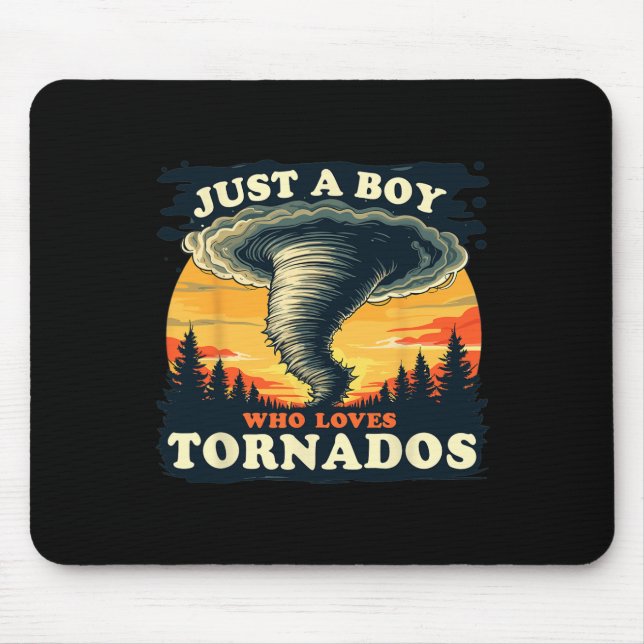 Alfombrilla De Ratón Solo Un Niño Que Ama La Tormenta Meteorológica De  (Frente)