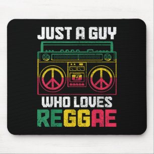 Alfombrilla De Ratón Solo un tipo que ama la música reggae Jamaica Vint