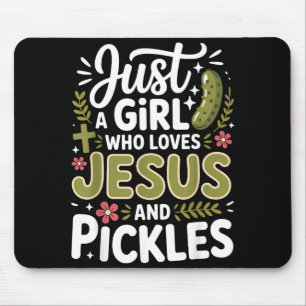 Alfombrilla De Ratón Solo Una Chica Que Ama A Jesús Y Ckles
