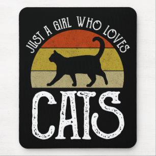 Alfombrilla De Ratón Sólo Una Chica Que Ama A Los Gatos