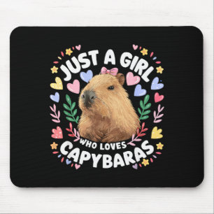 Alfombrilla De Ratón Solo una chica que ama capybaras adorables capybar