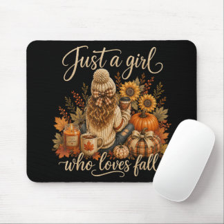Alfombrilla De Ratón Solo Una Chica Que Ama El Otoño Lindo Otoño