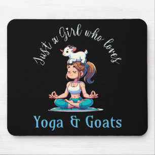 Alfombrilla De Ratón Sólo una chica que ama el Yoga y las Cabras