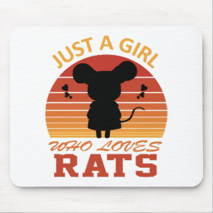 Alfombrilla De Ratón Sólo una chica que ama las ratas