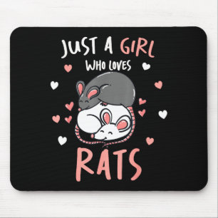 Alfombrilla De Ratón Solo Una Chica Que Ama Las Ratas Regalo De Amante