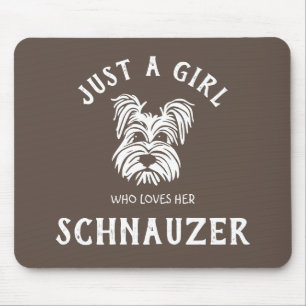 Alfombrilla De Ratón Sólo una chica que ama su Schnauzer
