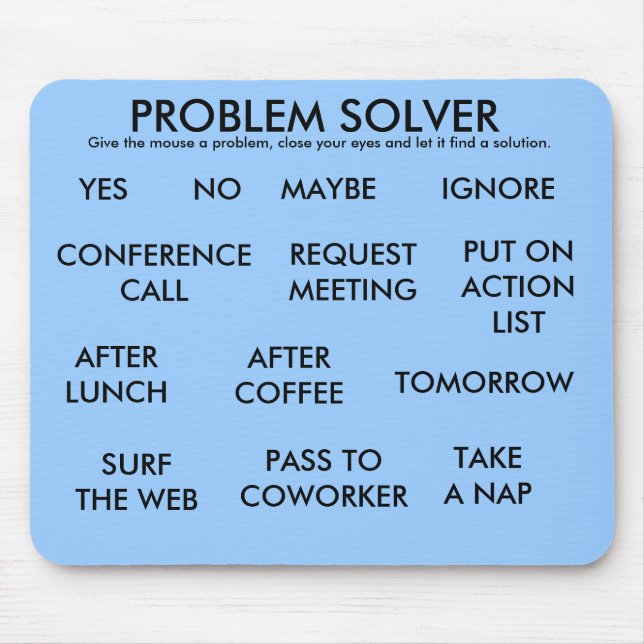 ALFOMBRILLA DE RATÓN SOLUCIONADOR DE PROBLEMAS (Frente)