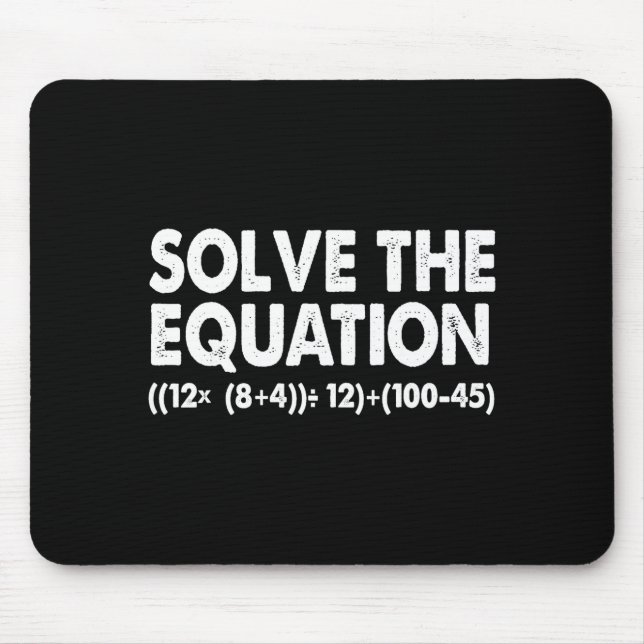 Alfombrilla De Ratón Solve The Equation Funny Math Teacher 67 Meme Six  (Frente)