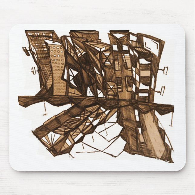 Alfombrilla De Ratón sombra de ciudad (Frente)