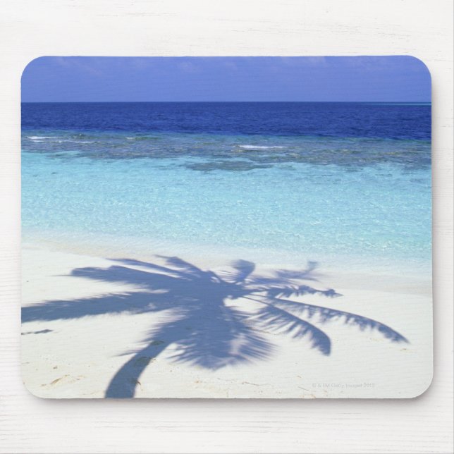 Alfombrilla De Ratón Sombra del árbol de palmas (Frente)