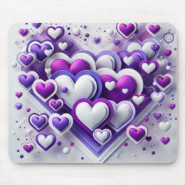 ALFOMBRILLA DE RATÓN SOMBRAS DE CORAZÓN PURPLE Y DÍA DE SAN VALENTÍN BL